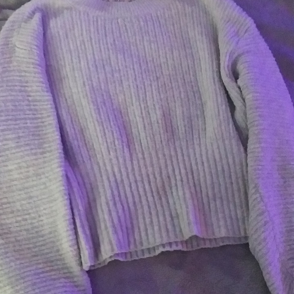 Victoria's Secret Ribbed Crew Neck Sweater - Light Purple